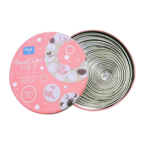 PME Round Stainless Steel Cutters (19 Pack)