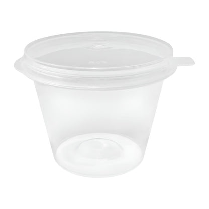 Fiesta Recyclable Portion Pots with Lids 50ml (50 Pack)