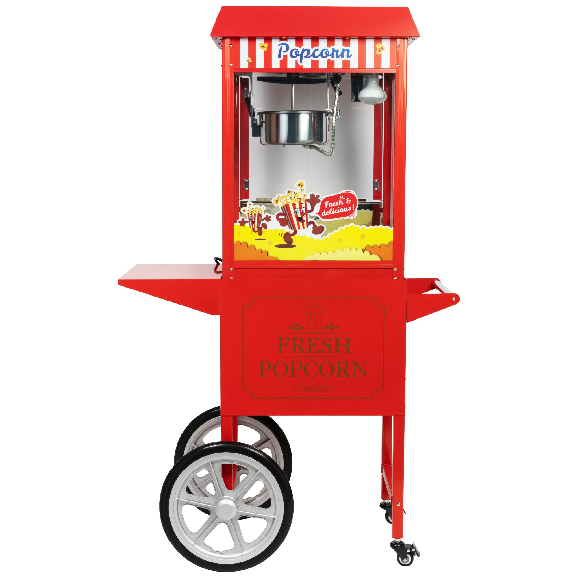 HAXRO Vintage Style Popcorn Machine & Cart 8oz - Red