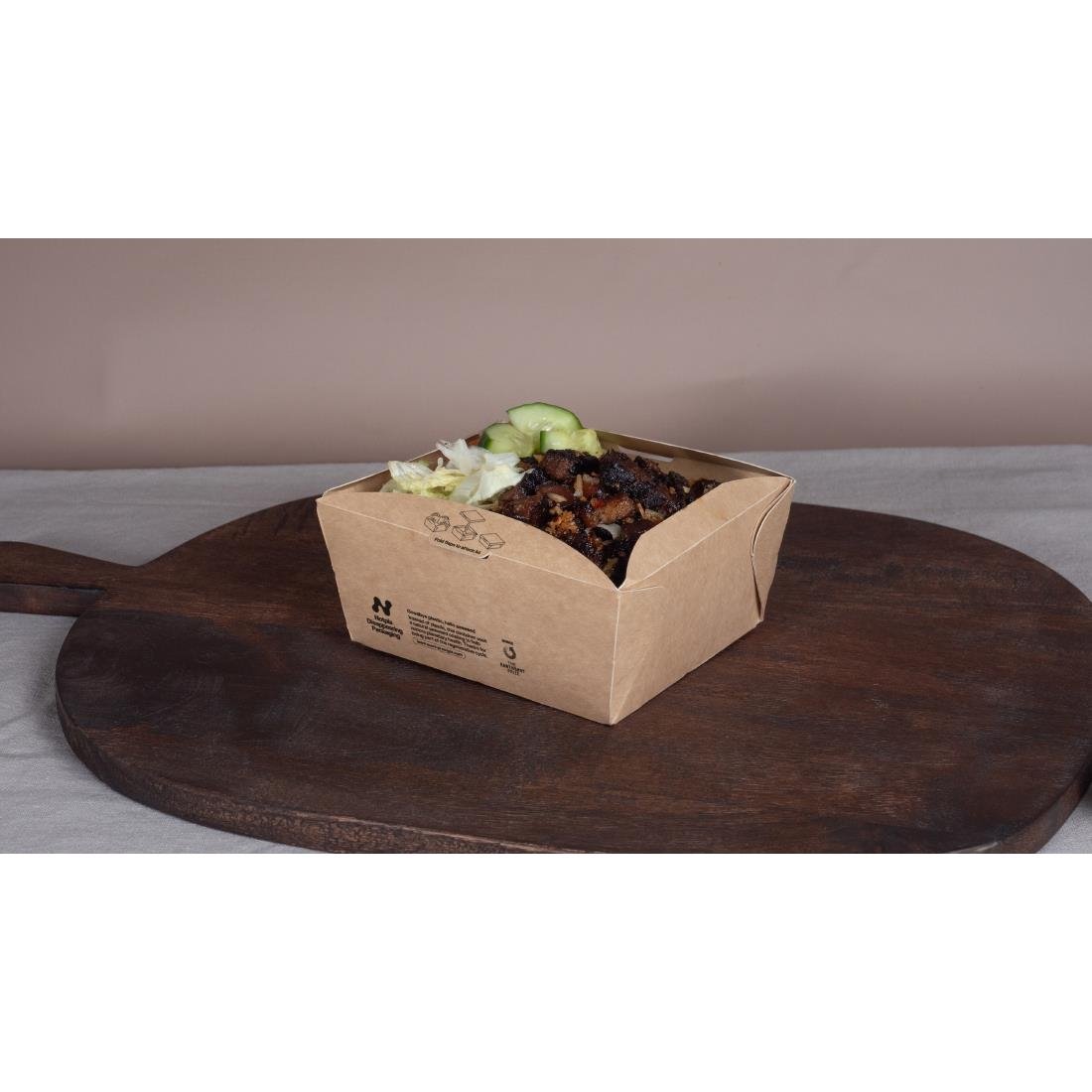 Notpla Clip & Close Food Boxes 800ml - Kraft (260 Pack)