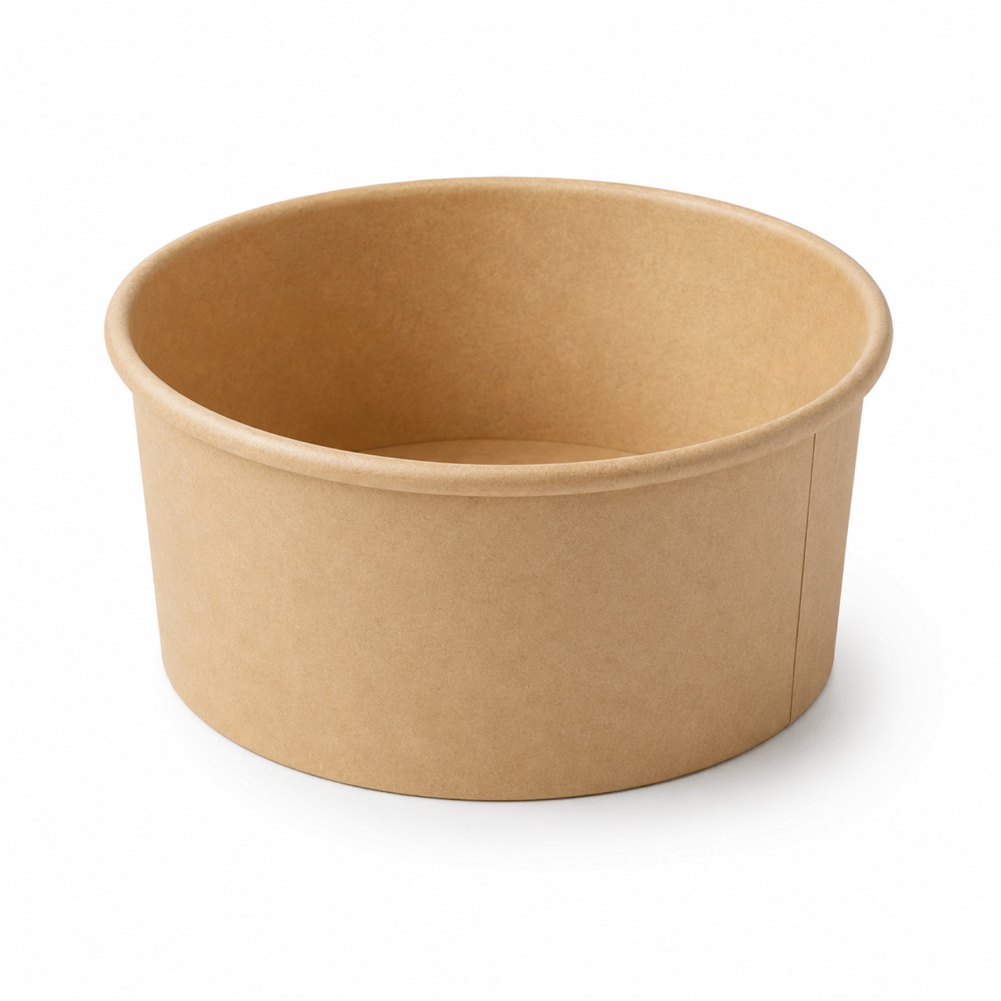 Brown paper cup on a white background
