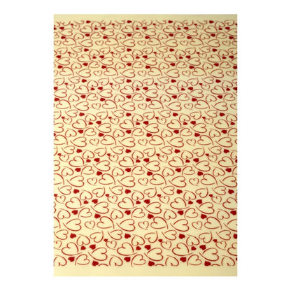 Pavoni Red Heart Transfer Sheets 340x265mm (30 Pack)