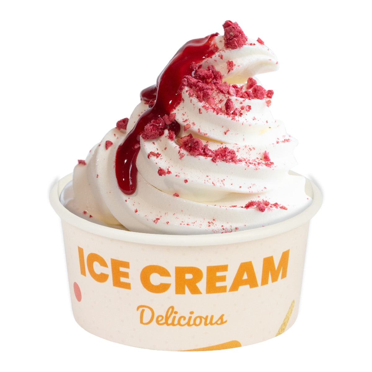 DEXLO 3oz Ice Cream Tubs 1 Scoop - Pack of 1000