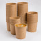 DEXLO 26oz Soup Containers Brown - Pack of 500
