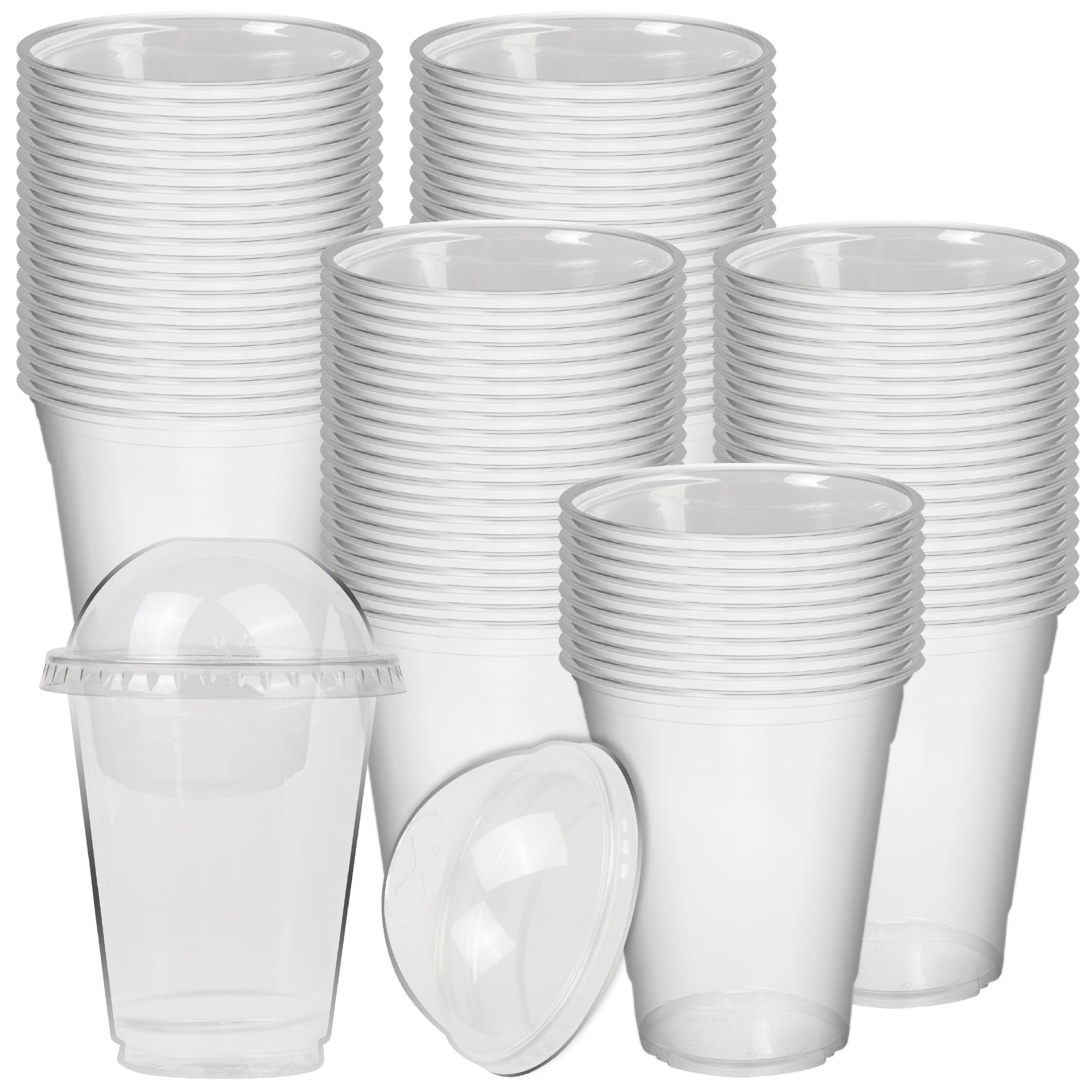 DEXLO Slush Cups With Dome Lids 7oz - Pack of 1000