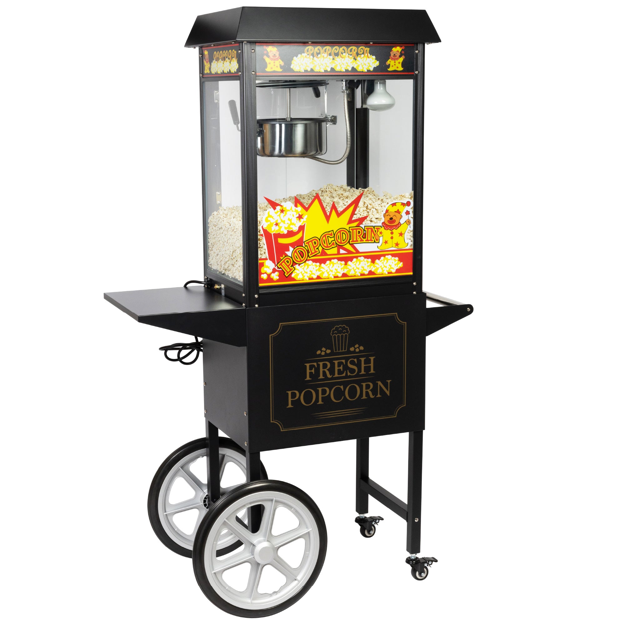 Haxro Popcorn Machine & Cart 8oz - Black