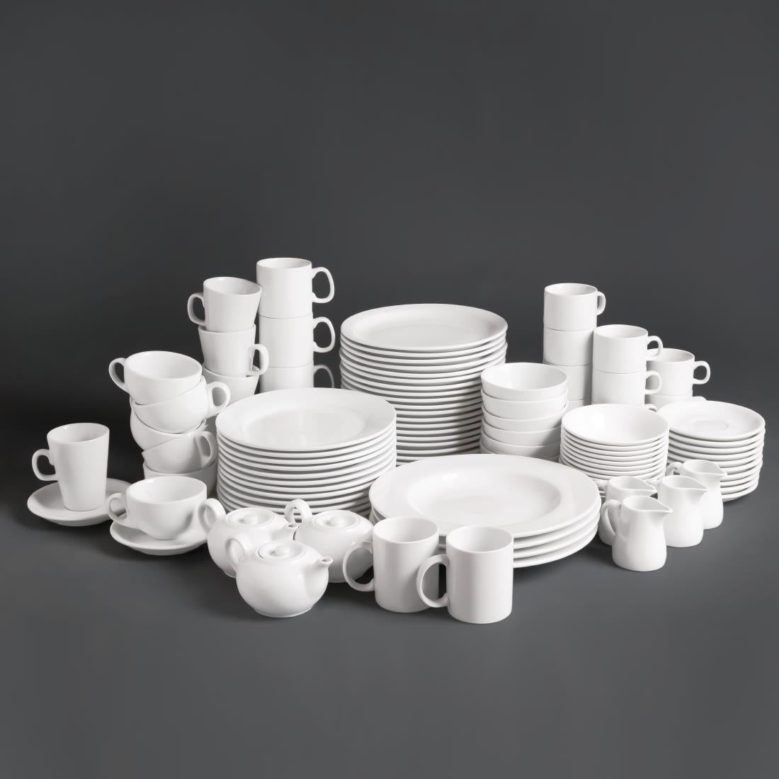 Olympia Whiteware Cappuccino Cups 10oz 284ml (12 pack)