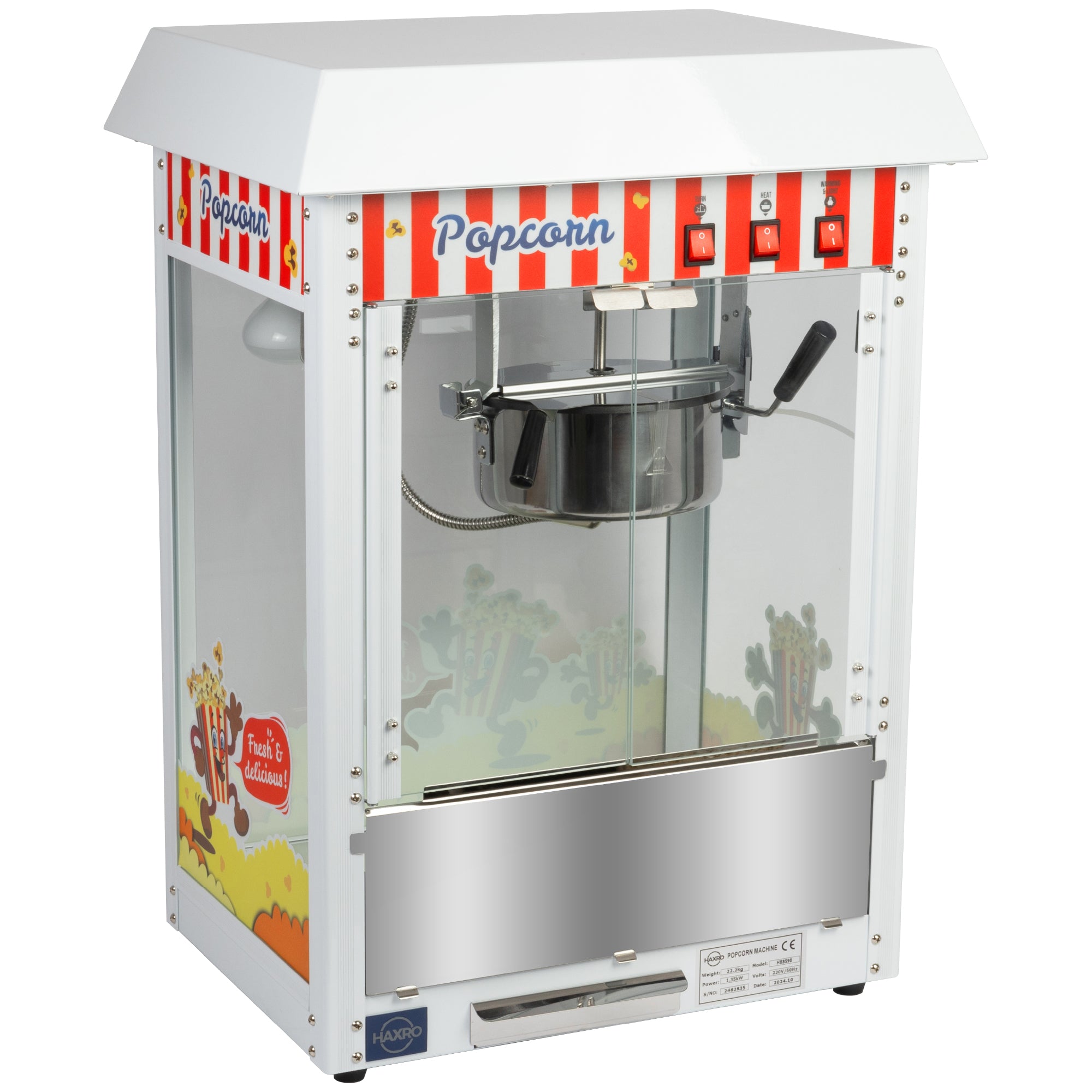 HAXRO Popcorn Machine 8oz White