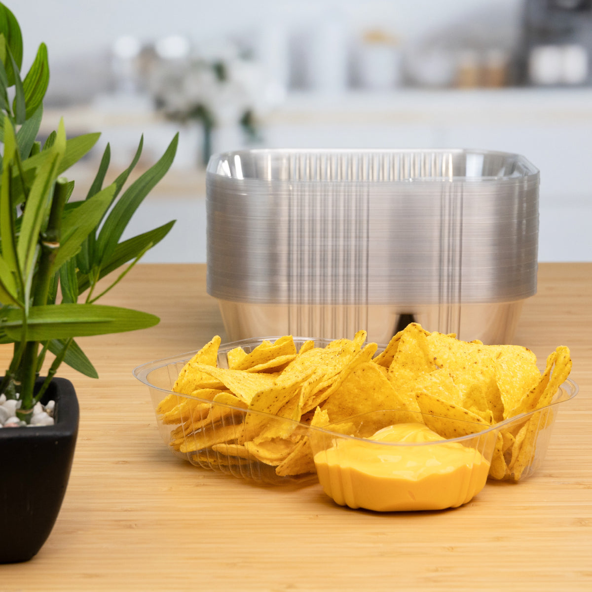 Dexlo Large Two-compartment Nacho Trays- - Pack of 500