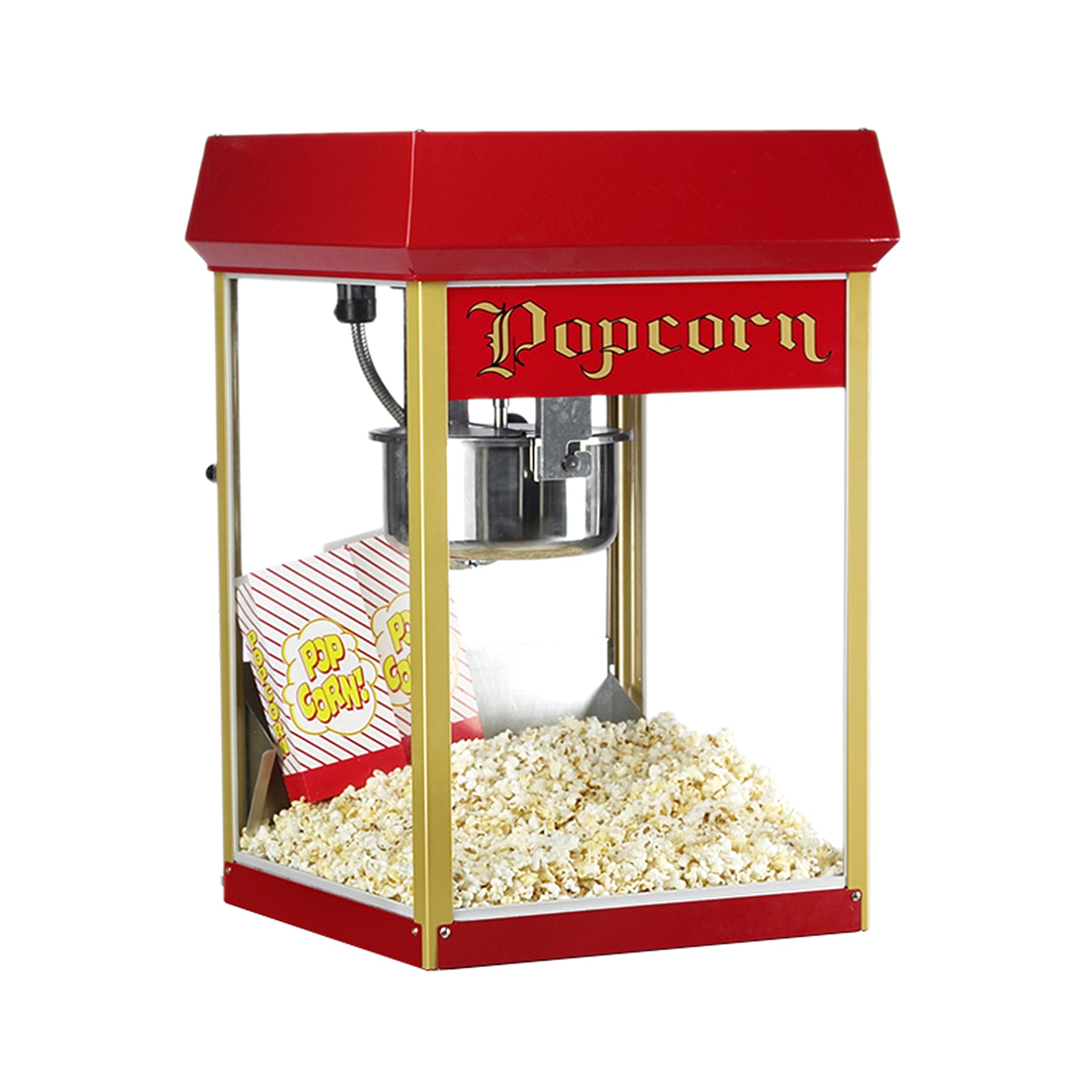 8oz Red Fun Pop Popcorn Machine + Cart Gold Medal