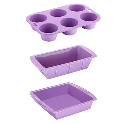 Hygiplas Flexible Silicone Purple Baking Set (3 Pack)