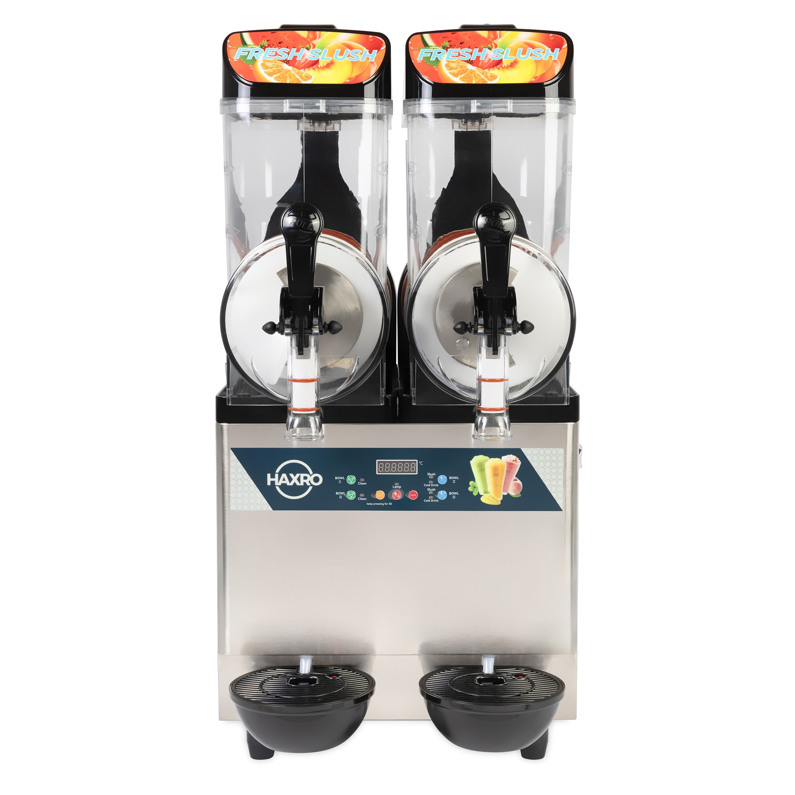 HAXRO Commercial Twin Slush Machine 2 x 12L 2-in-1