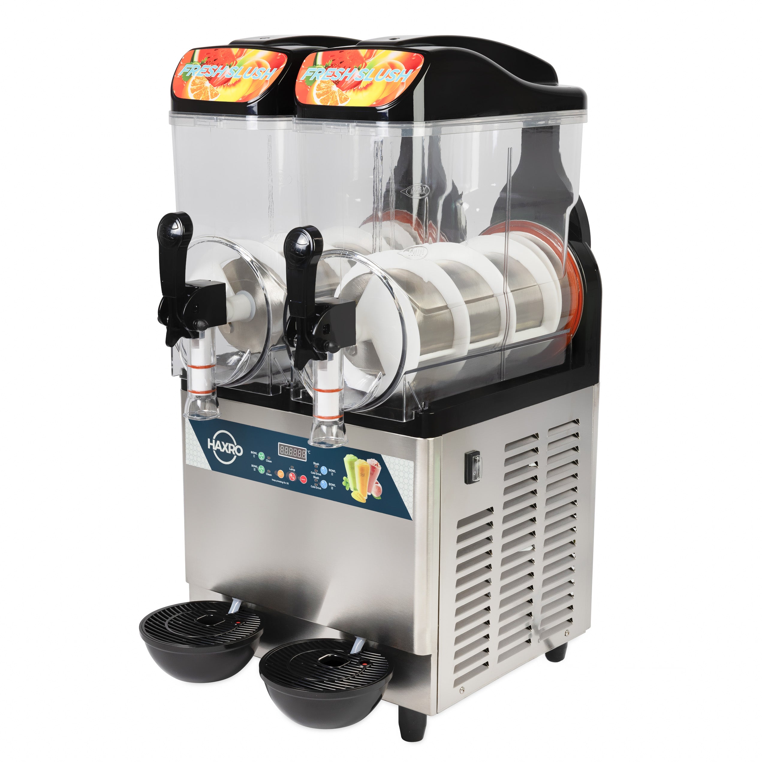 HAXRO Commercial Twin Slush Machine 2 x 12L 2-in-1