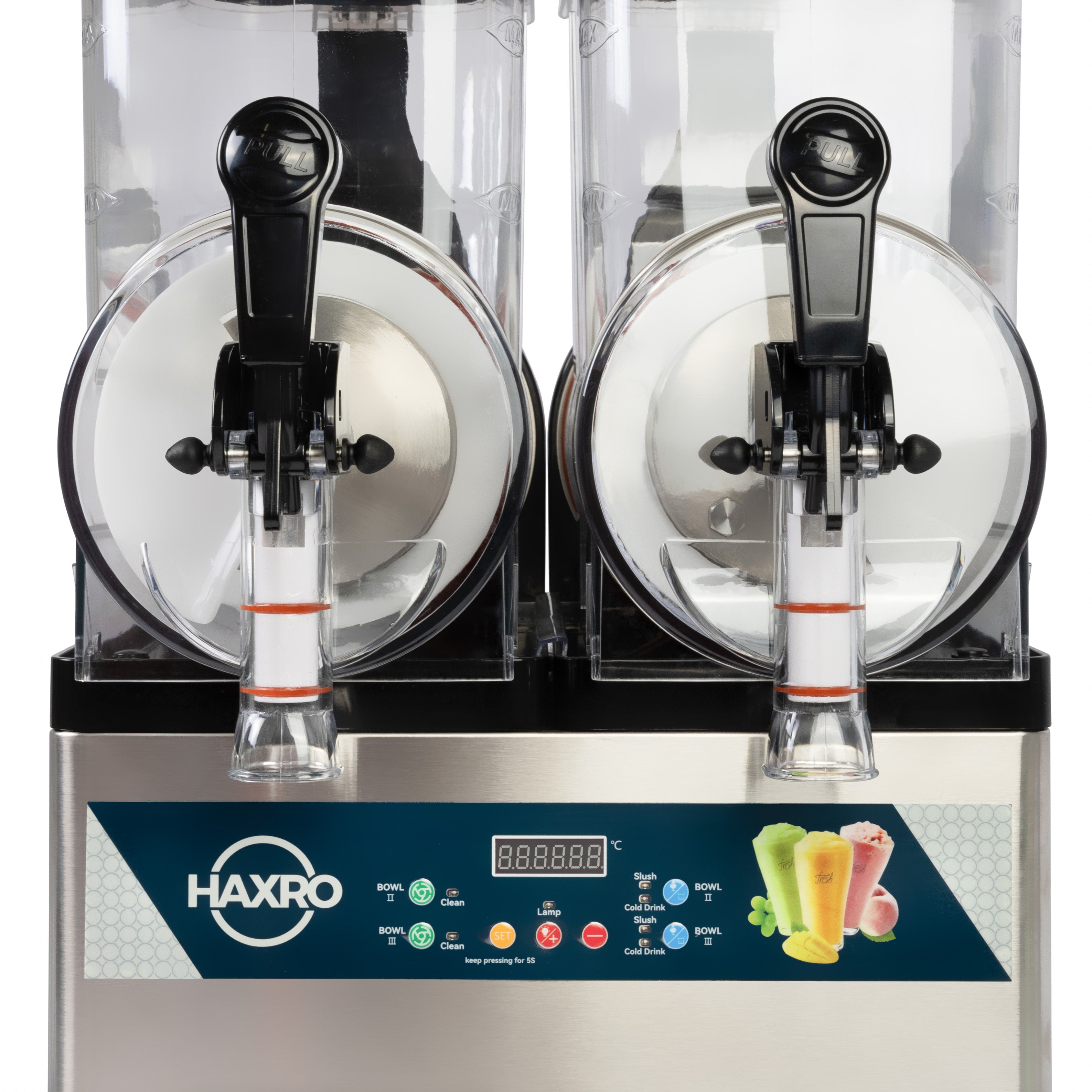 HAXRO Commercial Twin Slush Machine 2 x 12L 2-in-1