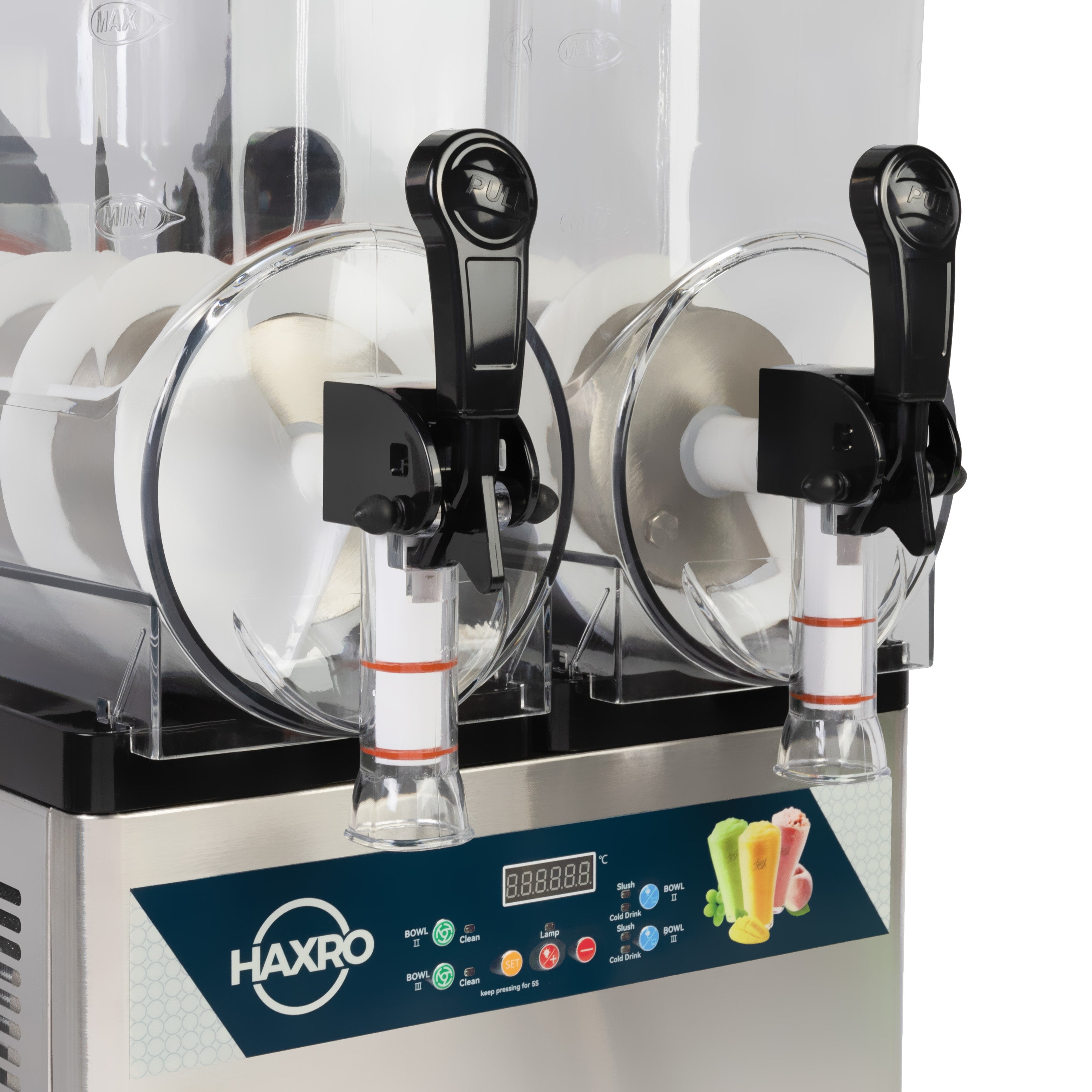 HAXRO Commercial Twin Slush Machine 2 x 12L 2-in-1