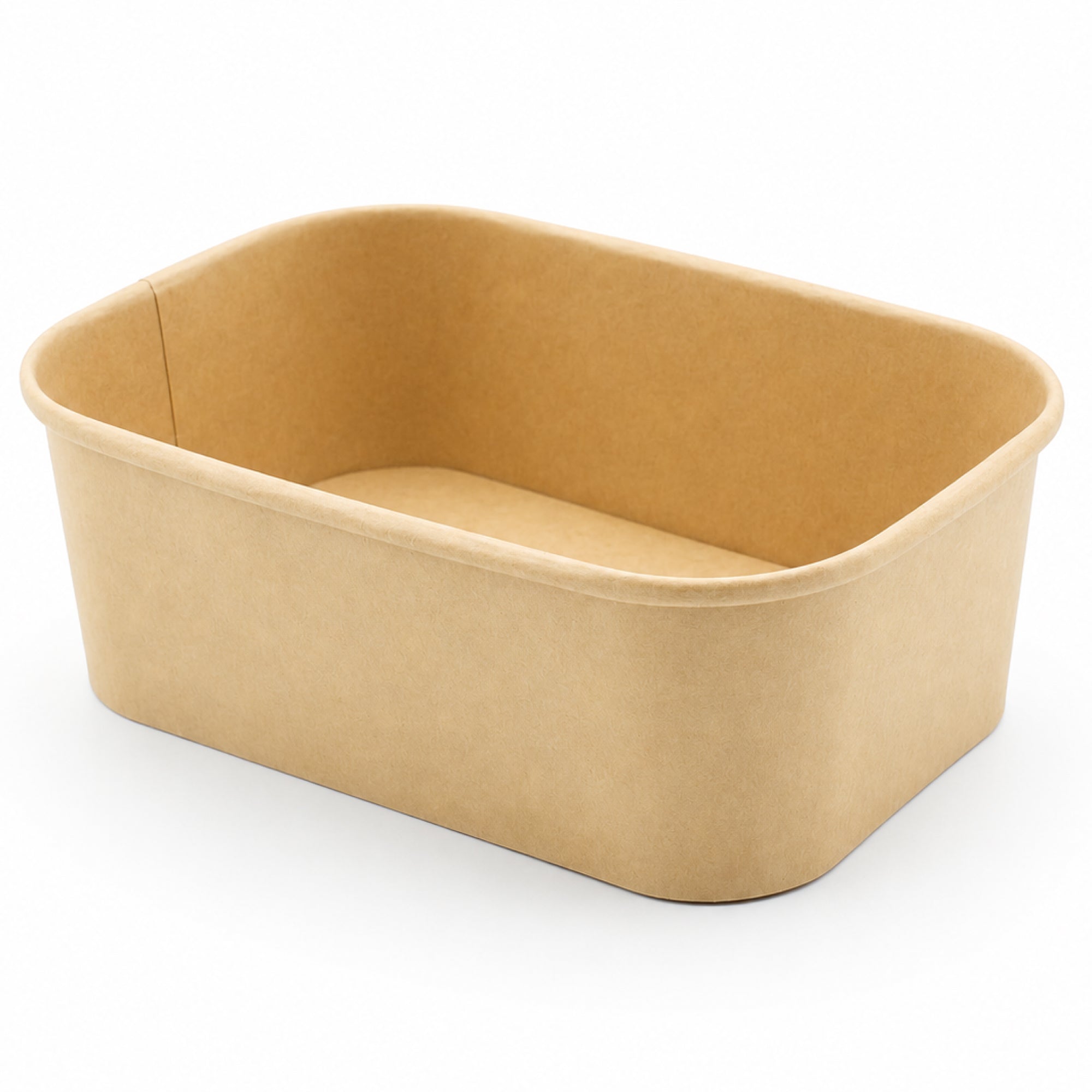 Kraft Brown rectangular container on a white background