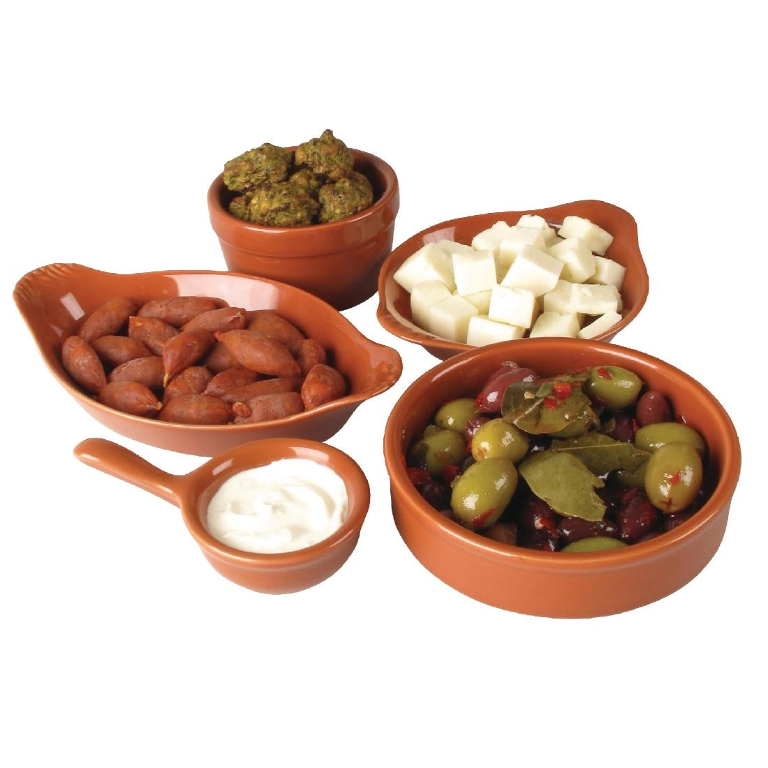 Olympia Mediterranean Round Eared Dishes (Pack of 6)