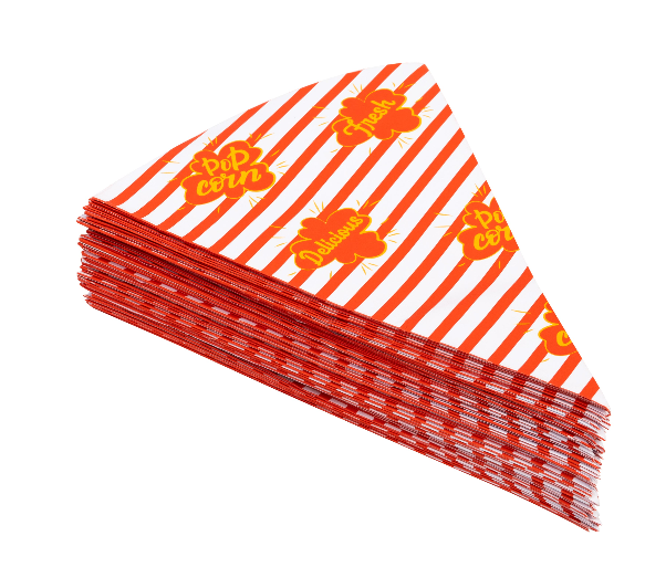 DEXLO Red and White Striped Popcorn cone