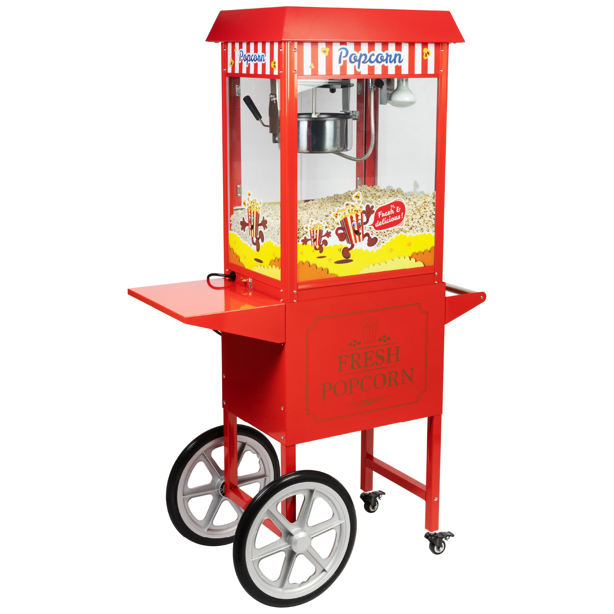 HAXRO Vintage Style Popcorn Machine & Cart 8oz - Red