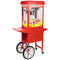HAXRO Vintage Style Popcorn Machine & Cart 8oz - Red