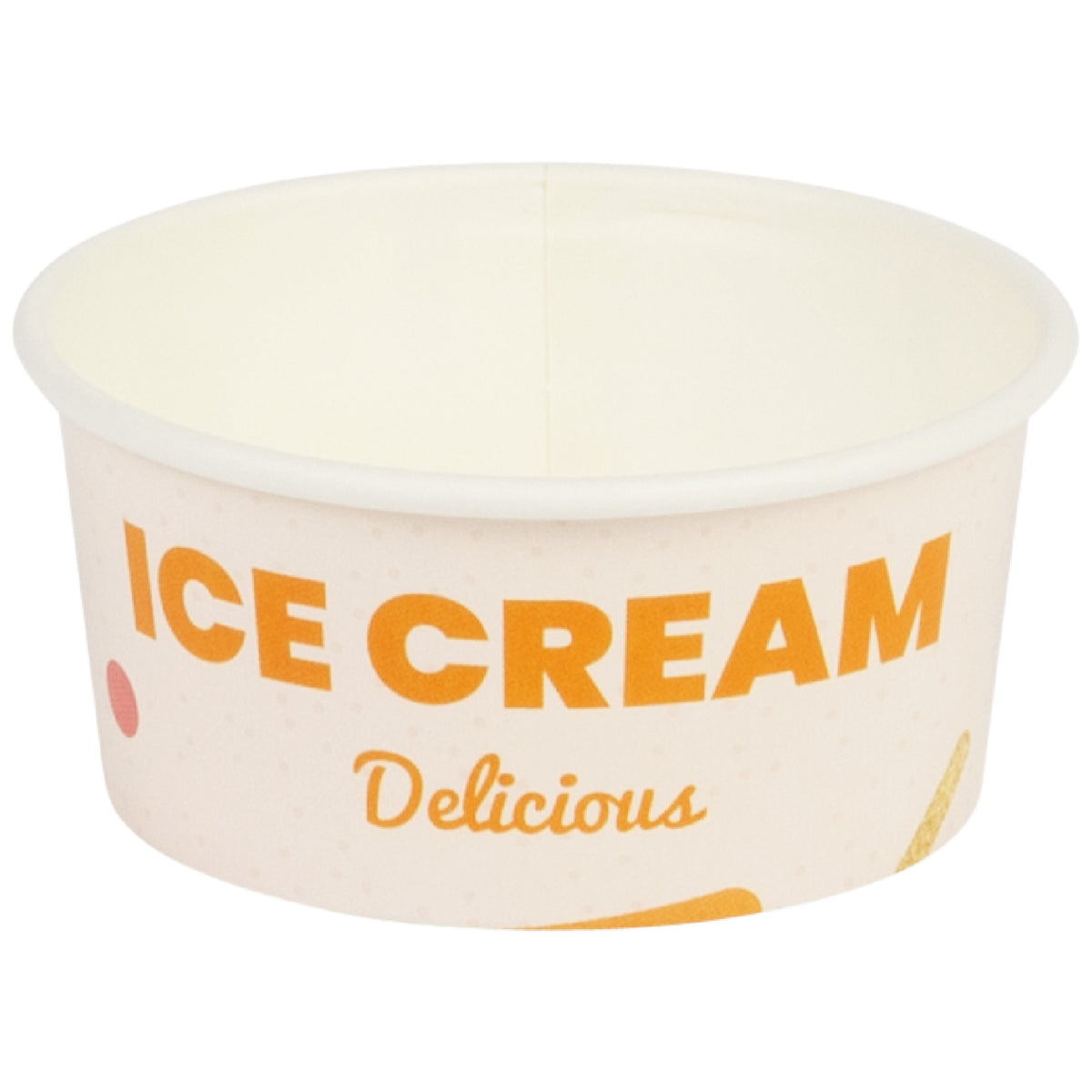 DEXLO 3oz Ice Cream Tubs 1 Scoop - Pack of 1000