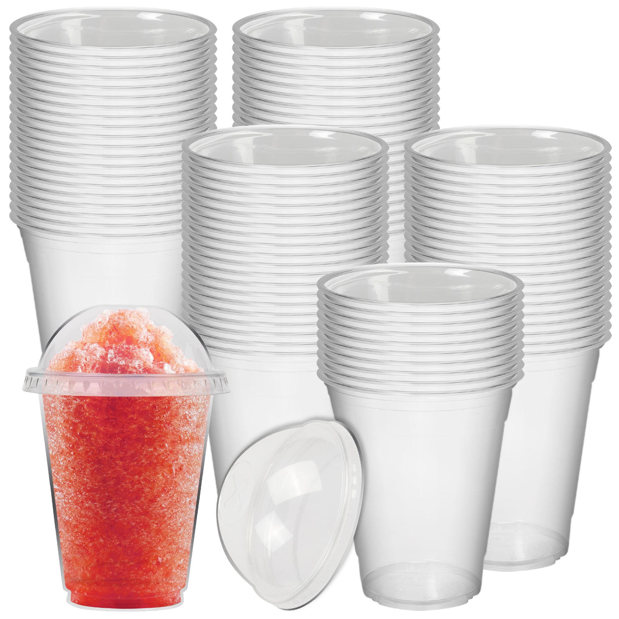 DEXLO Slush Cups With Dome Lids 7oz (Pack of 1000)