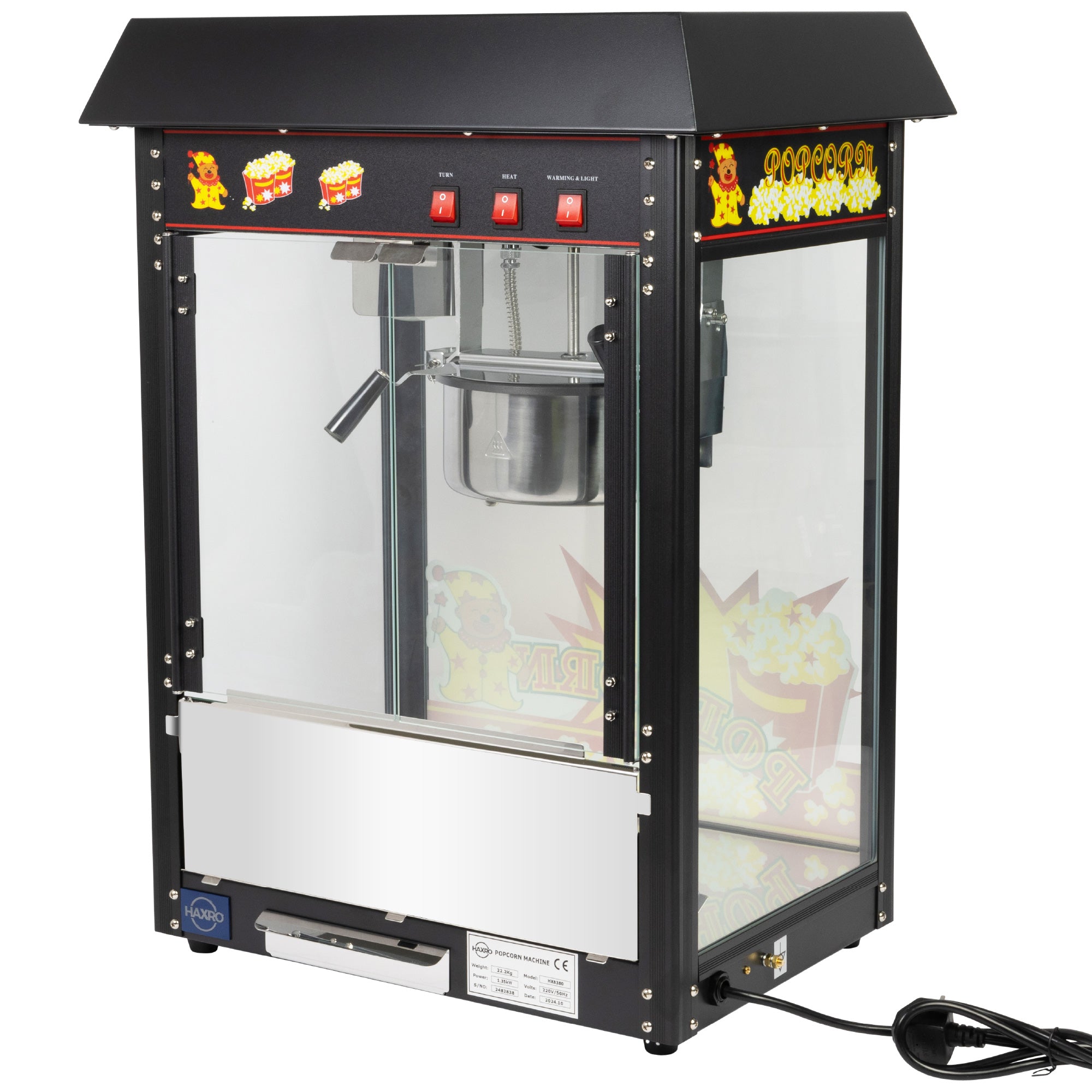 HAXRO Popcorn Machine 8oz Black