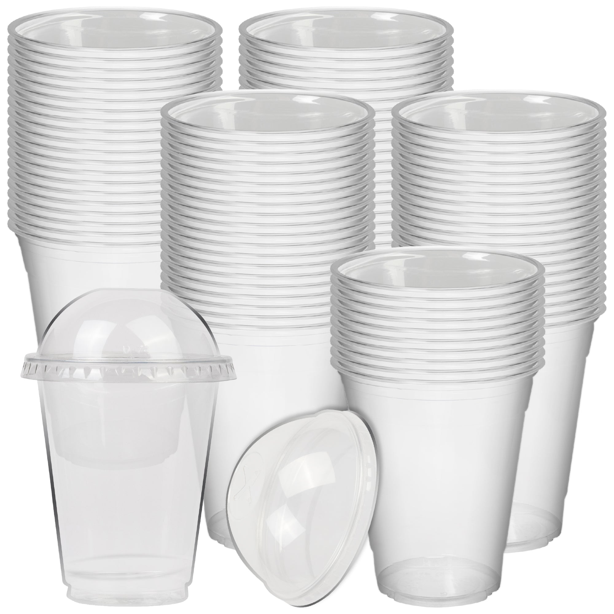 DEXLO Slush Cups With Dome Lids 10oz - Pack of 1000