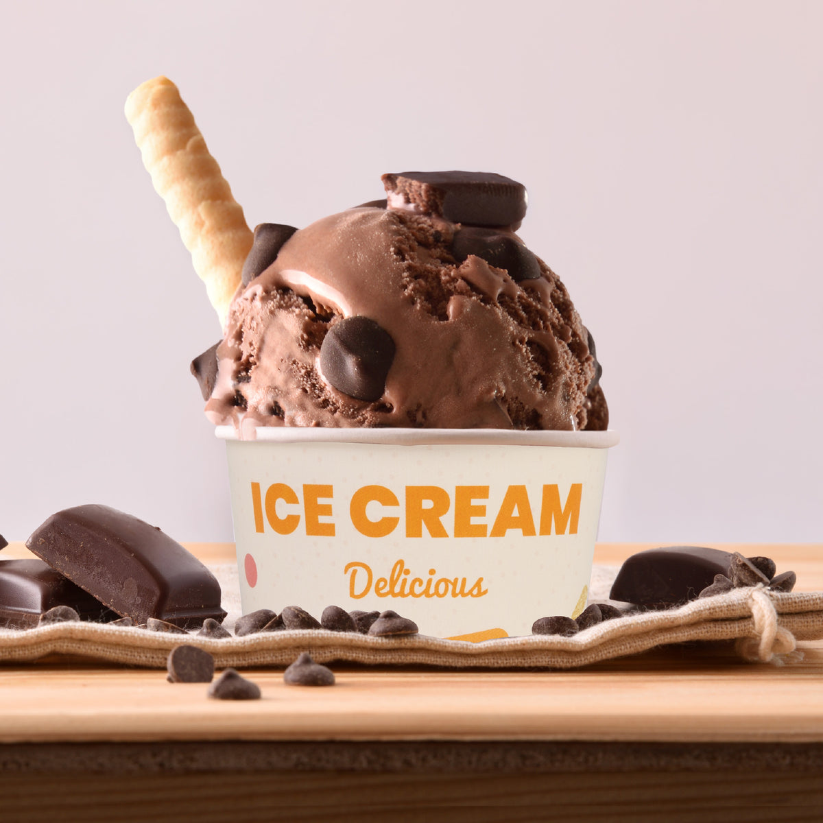DEXLO 3oz Ice Cream Tubs 1 Scoop - Pack of 1000