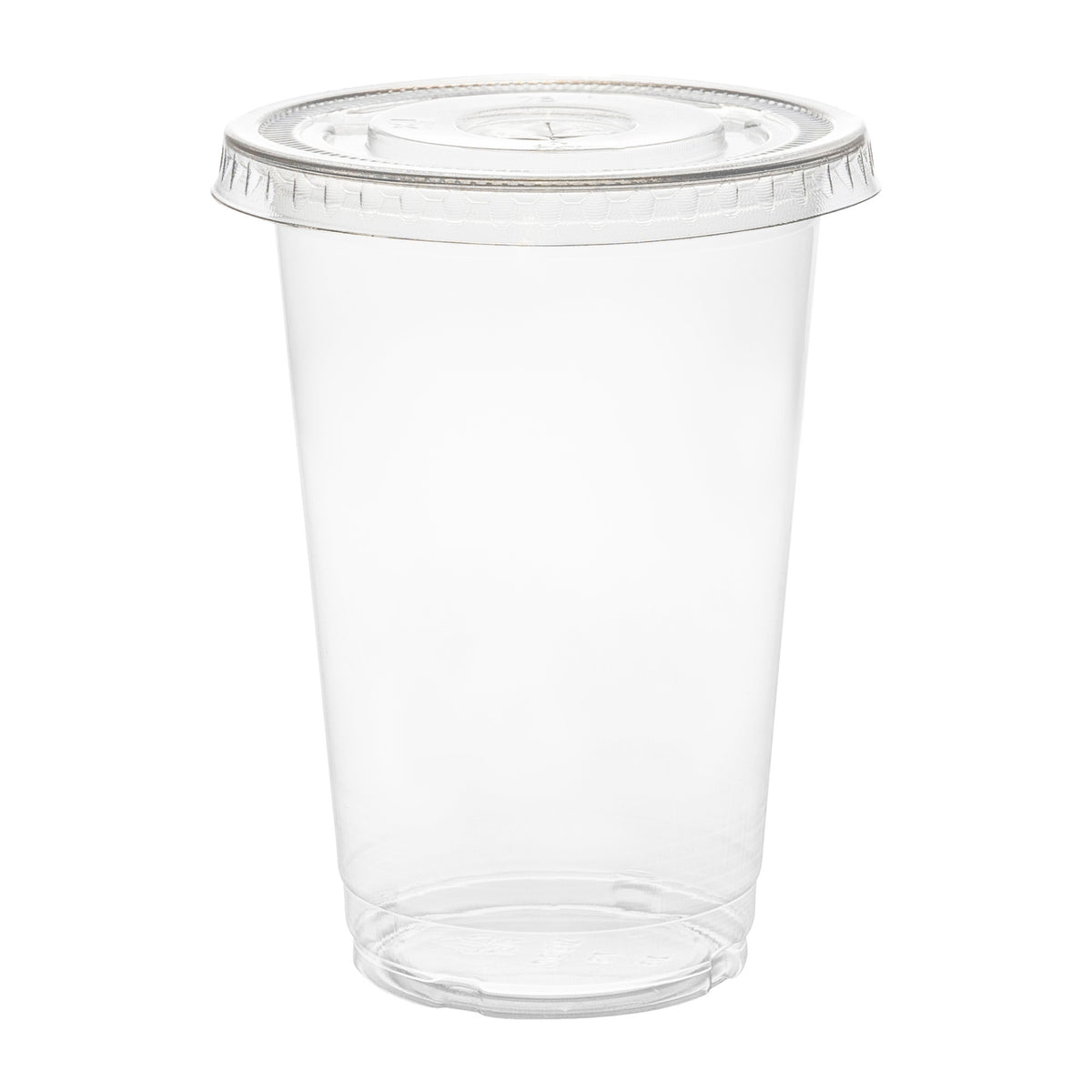 Clear plastic cup with a lid.