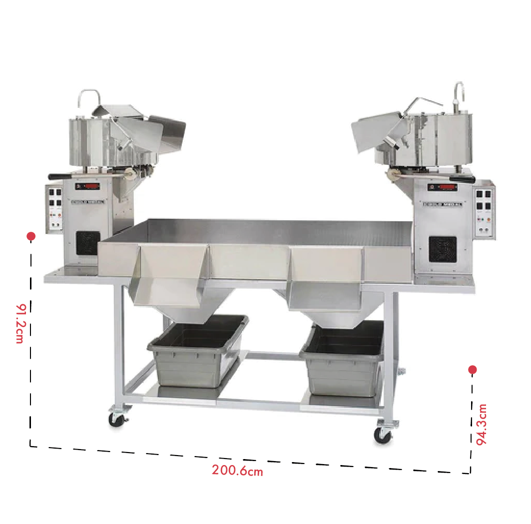 Gold Medal Twin Kettle Butterfly Popcorn Table