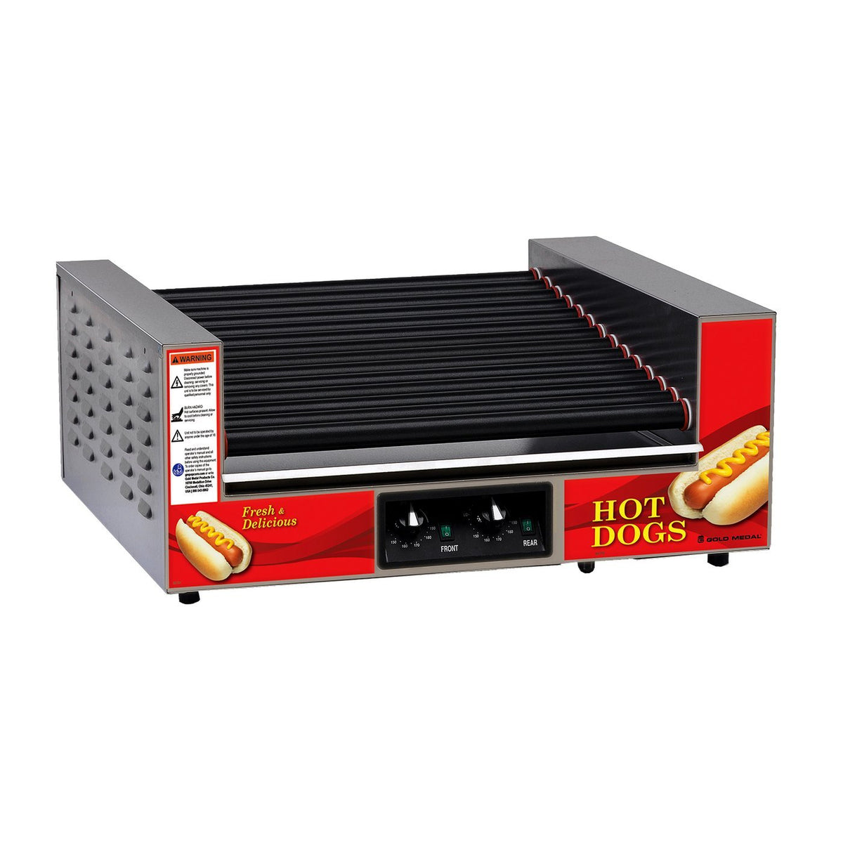 Gold Medal Double Diggity Hot Dog Roller Grill #8223PE